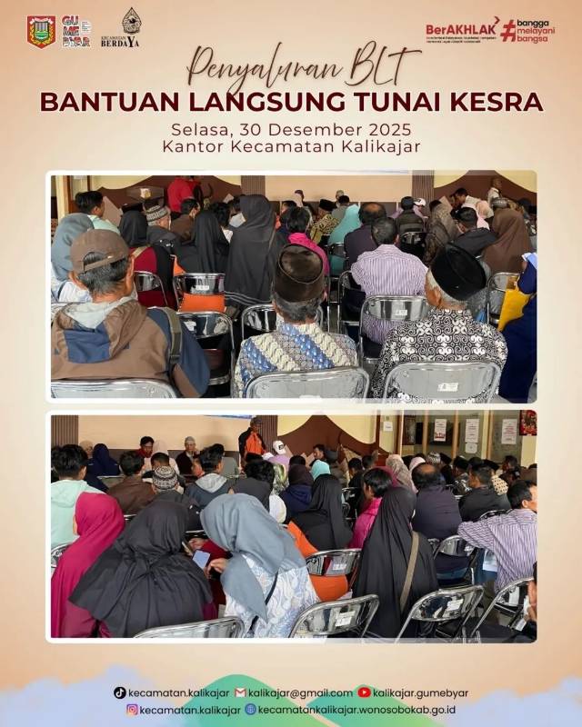 PENYALURAN BLT BANTUAN LANGSUNG TUNAI KESRA